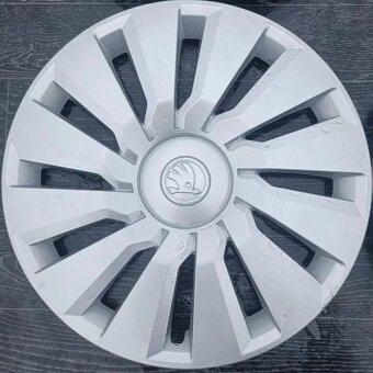 Poklice Škoda 16" - Sada 4ks TOP stav - 5