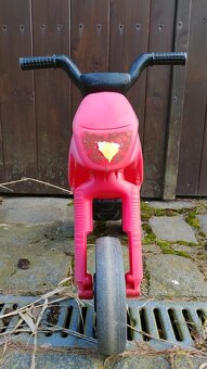 Dětské odrážedlo motorka, růžové, plně funkční - 5