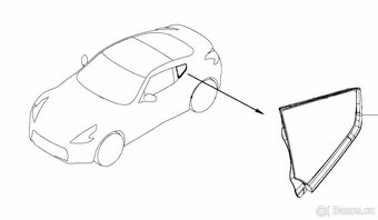 NISSAN 370z - zadní boční okénko (trojúhelník) - Levé - NOVÉ - 5