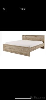 Postel 180x200 dub dvoupostel manželská - 5