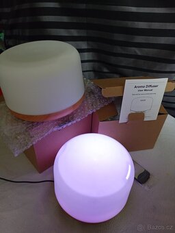 nový aroma difuzér + lampa + dálkové ovl. + zvlčovač vzduchu - 5