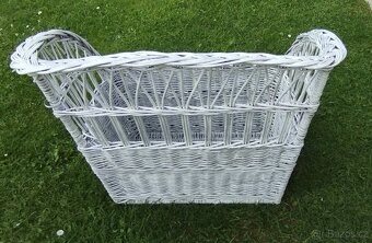 Velký proutěný dekorativní koš - 5