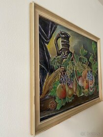 Prodám obraz zátiší s jídlem - 104x80 cm - 5