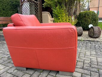 LUXUSNÍ ZNAČKOVÉ   KOŽENÉ  ITALSKÉ KŘESLO NATUZZI - 5