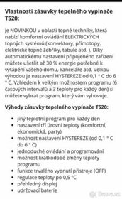 Termostat do zasuvky Ts20 nový - 5