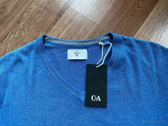 Nový pánský bavlněný svetr C&A do "V" - L - 5