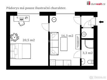Pronájem, 2+kk, parkovací stání, Na Sadech, České Budějovice - 5