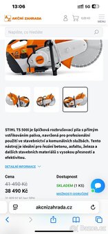 Stihl TS 500i  rozbrušovací pila 3,9kW  350mm - 5
