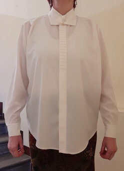 Dámská halenka smetanové barvy - vel. M - 5