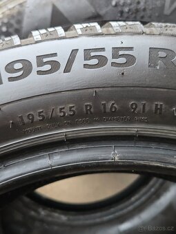195 55 r 16 -7.5mm- R 16 195/55 zimní gumy kola pneu pезина - 5