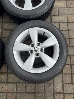 ORIGINÁL Alu Škoda CARME R15, 5x100 - ZÁNOVNÍ ZIMNÍ PNEU - 5