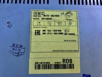 Hyundai i30 2011-2017 nové CD rádio MP3 Bluetooth - 5