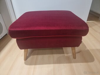 TOP ušák křeslo Voss + taburet (jako nové) - 5