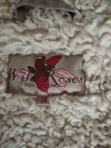 Dámská bunda, kabát NOVÝ, vel. 38, barva hnědo-šedá - 5