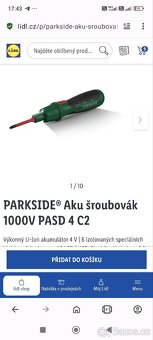 Aku šroubovák 1000V PASD 4 C2 parkside - 5