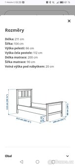 postel IKEA 90x200 - 5