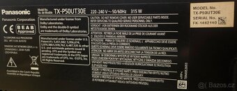 Televize Panasonic TX-P50UT30E, TV, HDMI,3D,Plasma,50",127c - 5