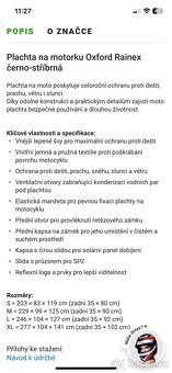 Plachta na motorku Oxford Rain - 5