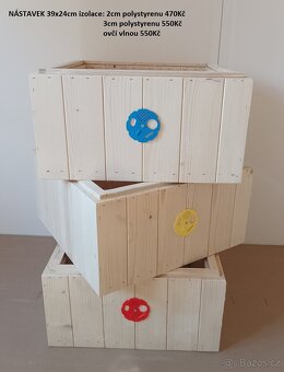 Zateplené včelí úly 39x24cm,izolace 2cm,3cm, ovčí vlnou - 5