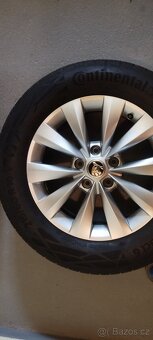 Hezké jako nové alu kola originál Škoda + letní pneu - 5