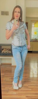 Stříbrná halenka, vel M, Suzi - 5