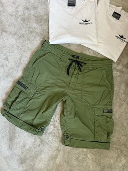Kapsáčové kratasy + 2x trička Aeronautica - 5