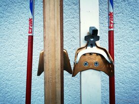 Běžky dřevěné s vázáním N75, délka 190 cm - 5