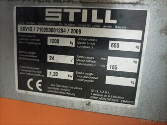 Ručně vedený vysokozdvižný vozík Still EXV12 - 5