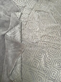 deka 150x200 cm, šedá, geometrický vzor, hebká - 5