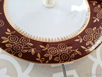 Třípatrový porcelánový talíř MZ Czechoslovakia na dezerty - 5