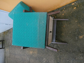 Křeslo dva kusy dřevěné čaloun. starší RETRO za 500 kč - 5