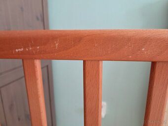 Dětská postýlka Scarlett Méďa buk, barva olše, stahovací bok - 5