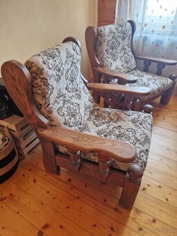 Retro gauč a křesla + stůl - 5