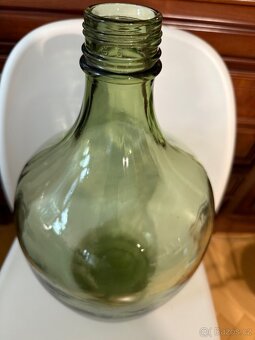 Demižon skleněný, holý, láhev, barel 5 l, výška 35 cm - 5
