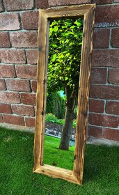 Zrcadlo v masívním, kartáčovaném rámu 55x170 cm - 5