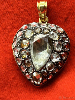 Starožitný diamantový přívěsek o hmotnosti přibližně 4 karát - 5