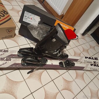 Lyže délka 150cm, lyžařské boty Head černé 25 - 5