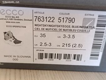 Nové dětské kožené boty s goretex ECCO,vel.35 - 5