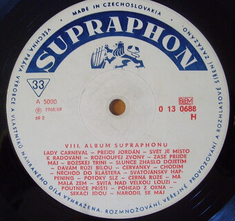 LP Various - VIII.Album Supraphonu r. 1969/276/ - 5