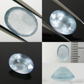 Akvamarín přírodní - ovál kombinovaný - 1,95 ct. - 5