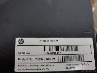 HP Prodesk 400 s i3-4130@3.40GHz, 6gb ddr3 a 512gb hdd - 5
