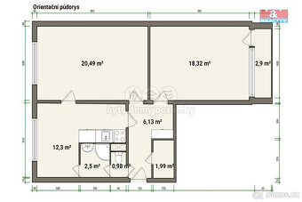 Prodej bytu 2+1, 63 m², lodžie, Lovosice, ul. Krátká - 5