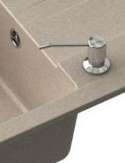 Dřez šedý pryskyřičný kompozit+sifon+baterie+dávkovač jaru - 5