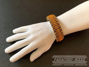 Paracord náramek (18 cm) bronze - gold - 5