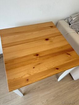 IKEA jídelní stůl Lerhamn a 2x židle Stefan včetně podsedáků - 5