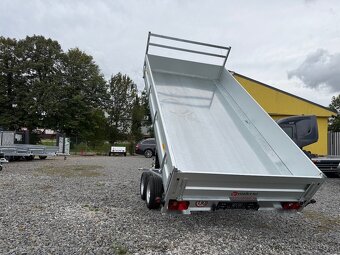 Přívěsný vozík 354x185cm,hydraulicky sklopný 3-strany,3500kg - 5