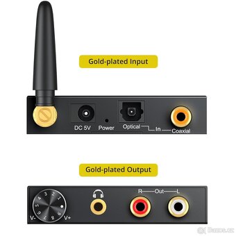 PROZOR 192kHz digitálně-analogový Bluetooth audio převodník - 5
