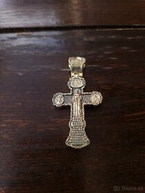 Zlatý přívěsek Ortodoxní křížek 585/14Karat - 5