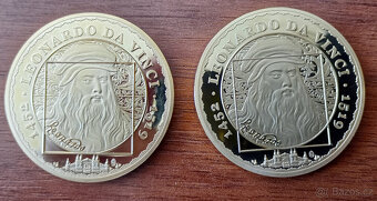 Leonardo da Vinci Exkluzivní pozlacené medaile - 5