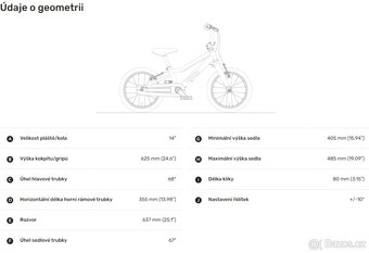 Dětské kolo Woom 14 (velikost 2). - 5